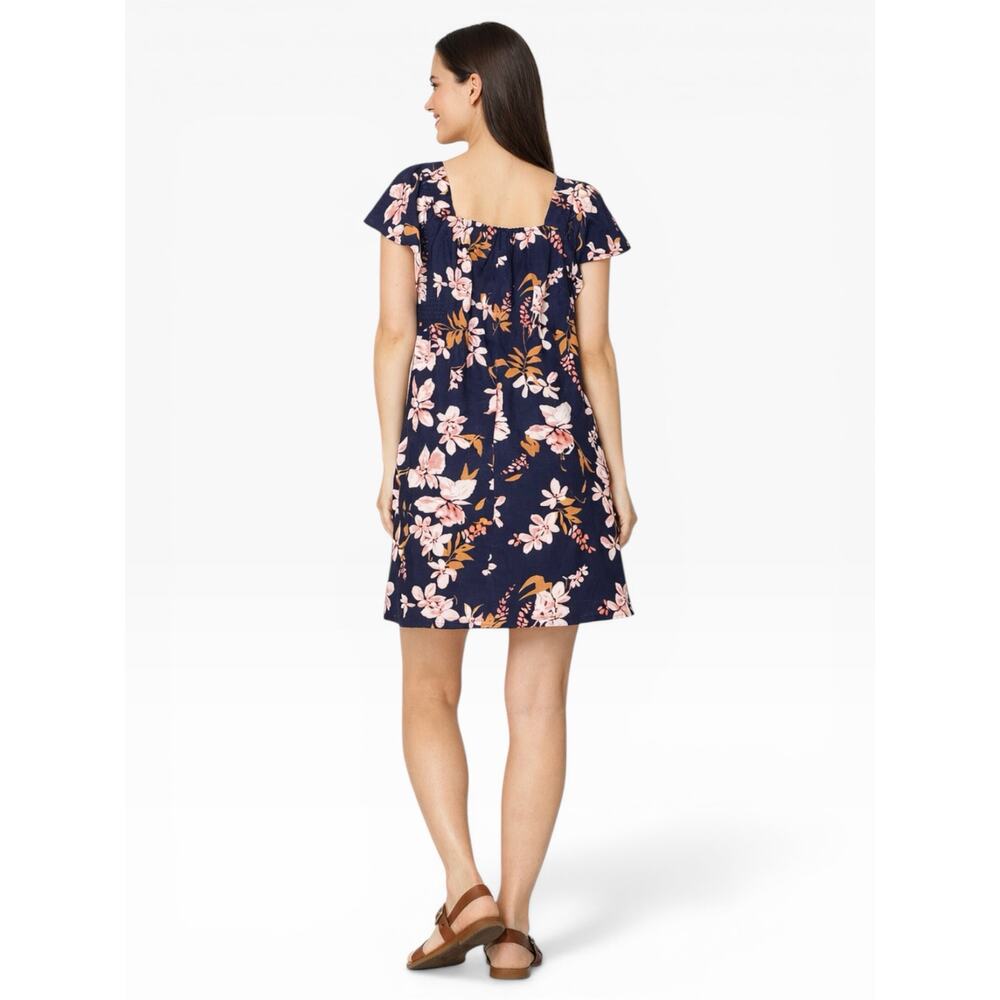 Nicole Miller Floral Linen Blend Mini Dress Women S NWT - Picture 2 of 3